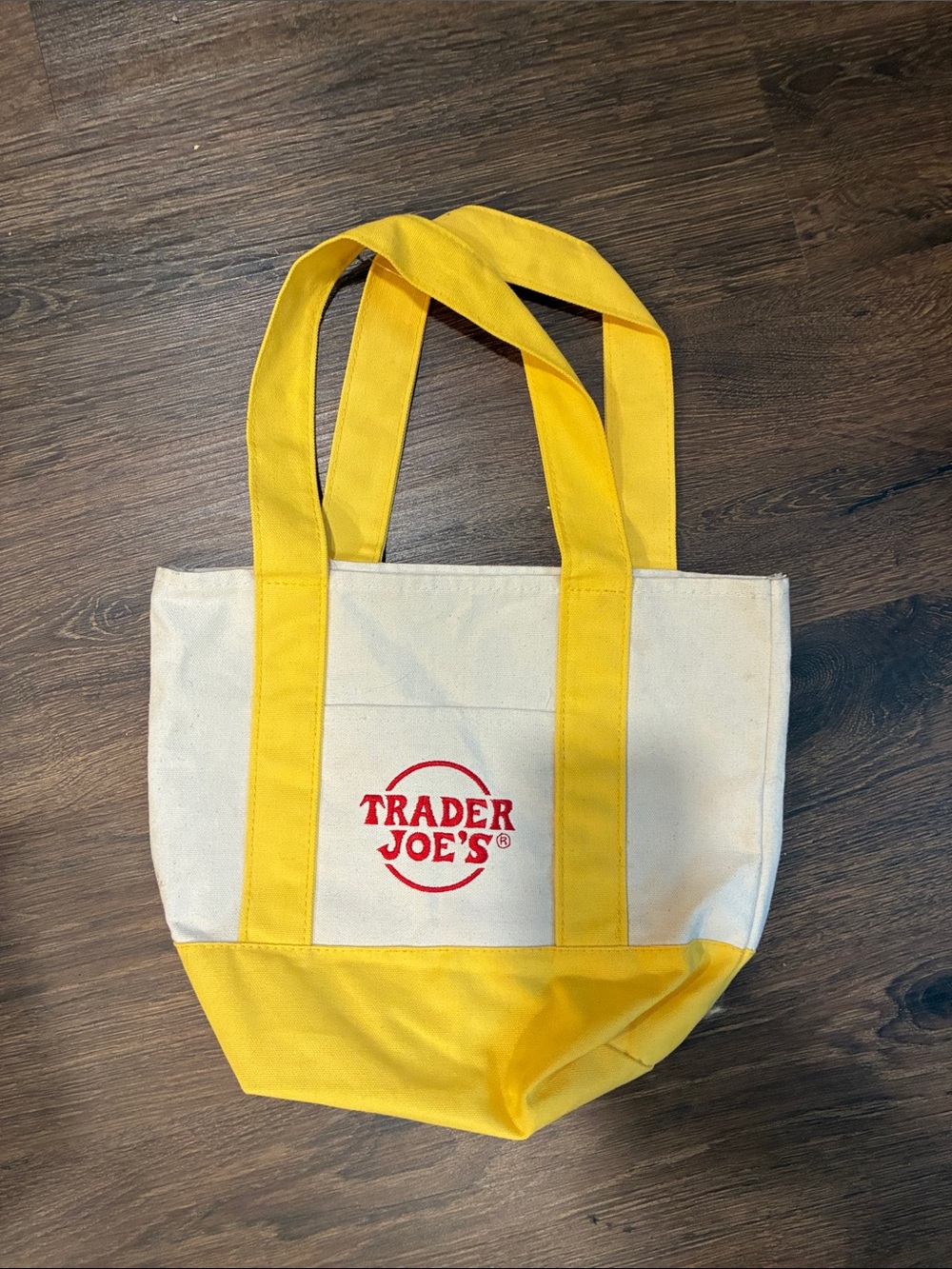 Yellow & Cream Canvas Trader Joe’s Bag